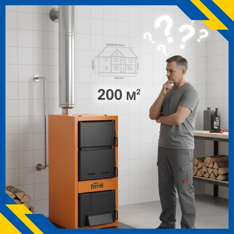 Ce putere trebuie sa aiba o centrala pe lemne pentru 200 mp