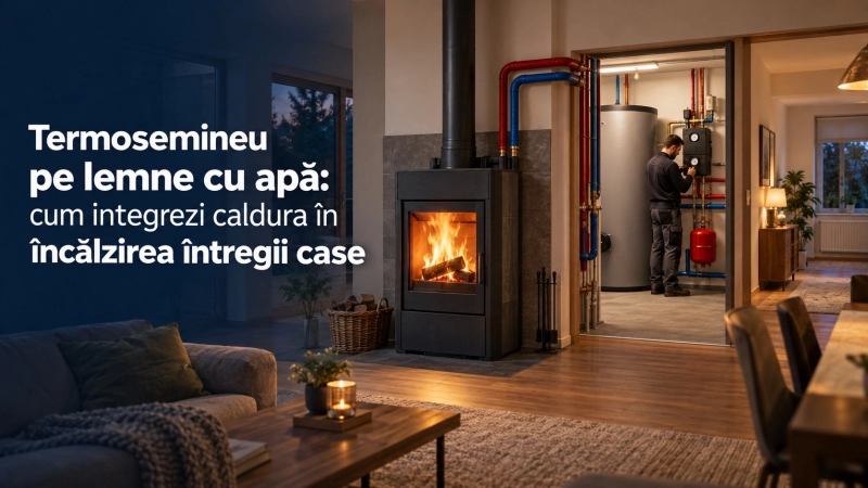 Termosemineu pe lemne cu apa: functionare, dimensionare si instalare