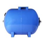 Vas de expansiune orizontal Wassertechnik WTH80HBLUE, apa rece, volum 80 l, presiune max.10 bari, cu suport